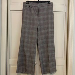Ann Taylor Loft Plaid Wide Leg Trousers